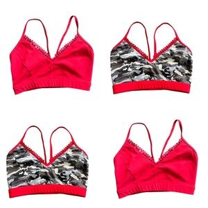 Track & Bliss reversible‎ sports bra red and camo